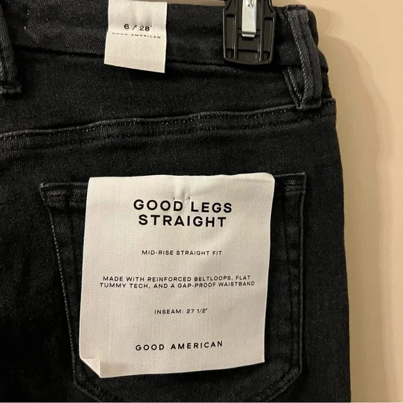 NWT Good American Good Legs Straight Jeans - Picture 9 of 10